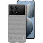 For Xiaomi Redmi K70 5G/K70 Pro 5G imak Ruiyi Series Cloth Texture PU + PC Phone Case(Light Grey) - 1