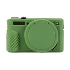 For Canon PowerShot G7 X Mark II / G7X2 Soft Silicone Protective Case with Lens Cover(Green) - 1