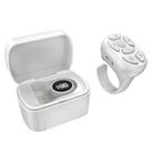 S20 Portable Smart Wireless Bluetooth Ring Remote Control with Charging Case(White) - 1