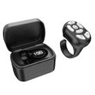 S20 Portable Smart Wireless Bluetooth Ring Remote Control with Charging Case(Black) - 1