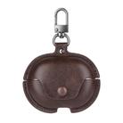 For Huawei FreeBuds Pro 3 Business Leather Earphone Protective Case with Hook(Dark Brown) - 1