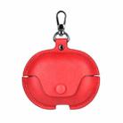 For Huawei FreeClip Business Leather Earphone Protective Case with Hook(Red) - 1