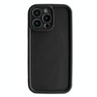 For iPhone 14 Pro Fine Hole Shockproof Frame Frosted TPU Phone Case(Black) - 1