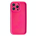 For iPhone 14 Pro Fine Hole Shockproof Frame Frosted TPU Phone Case(Rose Red) - 1