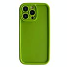 For iPhone 14 Pro Max Fine Hole Shockproof Frame Frosted TPU Phone Case(Green) - 1