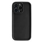 For iPhone 14 Pro Max Fine Hole Shockproof Frame Frosted TPU Phone Case(Black) - 1