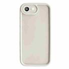 For iPhone SE 2022 / 2020 / 8 / 7 Fine Hole Shockproof Frame Frosted TPU Phone Case(Beige) - 1