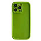 For iPhone 13 Pro Max Fine Hole Shockproof Frame Frosted TPU Phone Case(Green) - 1