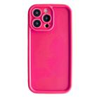 For iPhone 13 Pro Fine Hole Shockproof Frame Frosted TPU Phone Case(Rose Red) - 1