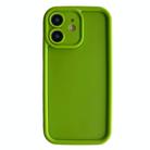 For iPhone 12 Fine Hole Shockproof Frame Frosted TPU Phone Case(Green) - 1