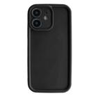 For iPhone 12 Fine Hole Shockproof Frame Frosted TPU Phone Case(Black) - 1