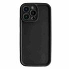 For iPhone 12 Pro Fine Hole Shockproof Frame Frosted TPU Phone Case(Black) - 1