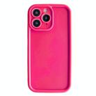 For iPhone 11 Pro Max Fine Hole Shockproof Frame Frosted TPU Phone Case(Rose Red) - 1