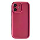 For iPhone 11 Fine Hole Shockproof Frame Frosted TPU Phone Case(Claret Red) - 1
