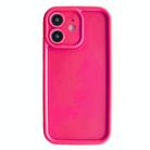 For iPhone 11 Fine Hole Shockproof Frame Frosted TPU Phone Case(Rose Red) - 1