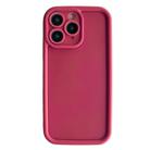 For iPhone 11 Pro Fine Hole Shockproof Frame Frosted TPU Phone Case(Claret Red) - 1