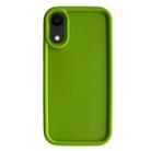 For iPhone XR Fine Hole Shockproof Frame Frosted TPU Phone Case(Green) - 1