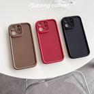 For iPhone XS Max Fine Hole Shockproof Frame Frosted TPU Phone Case(Beige) - 3