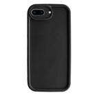 For iPhone 8 Plus / 7 Plus Fine Hole Shockproof Frame Frosted TPU Phone Case(Black) - 1