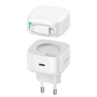 USAMS US-CC209 SMF Series PD35W 8 Pin + Type-C Dual Port GaN Fast Charger, EU Plug(White) - 1