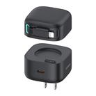 USAMS US-CC210 SMF Series PD35W 8 Pin + Type-C Dual Port GaN Fast Charger, US Plug(Black) - 1