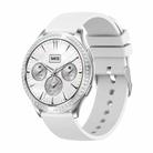 AK53 IP67 BT5.2 1.32inch Smart Watch Support Voice Call / Health Monitoring, Style:Silicone Strap(Silver) - 1