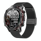 AK56 IP67 BT5.1 1.43inch Smart Watch Support Voice Call / Health Monitoring, Style:Steel Mesh Strap(Black) - 1