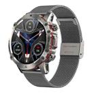 AK56 IP67 BT5.1 1.43inch Smart Watch Support Voice Call / Health Monitoring, Style:Steel Mesh Strap(Silver) - 1