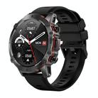 AK56 IP67 BT5.1 1.43inch Smart Watch Support Voice Call / Health Monitoring, Style:Silicone Strap(Black) - 1