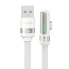 USAMS US-SJ651 6A USB to USB-C/Type-C Aluminum Alloy Digital Display Fast Charging Elbow Data Cable, Length: 1.2m(Beige) - 1