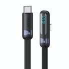 USAMS US-SJ652 PD 30W USB-C/Type-C to 8 Pin Aluminum Alloy Digital Display Fast Charging Elbow Data Cable, Length: 1.2m(Black) - 1