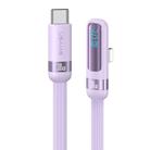 USAMS US-SJ652 PD 30W USB-C/Type-C to 8 Pin Aluminum Alloy Digital Display Fast Charging Elbow Data Cable, Length: 1.2m(Purple) - 1
