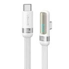 USAMS US-SJ653 PD 100W USB-C/Type-C to USB-C/Type-C Aluminum Alloy Digital Display Fast Charging Elbow Data Cable, Length: 1.2m(Beige) - 1