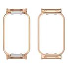 For Xiaomi Smart Band 8 Active / Redmi Band 2 Metal Frame Watch Protective Case(Rose Gold) - 1