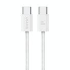 USAMS US-SJ656 U86 PD60W USB-C/Type-C to USB-C/Type-C Rainbow Braided Fast Charging Data Cable, Length: 1.2m(White) - 1