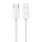 USAMS US-SJ657 U86 PD30W USB-C/Type-C to 8 Pin Rainbow Braided Fast Charging Data Cable, Length: 1.2m(White) - 1