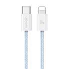 USAMS US-SJ657 U86 PD30W USB-C/Type-C to 8 Pin Rainbow Braided Fast Charging Data Cable, Length: 1.2m(Blue) - 1