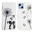 For iPhone 15 Plus Oil Embossed 3D Drawing Leather Phone Case(Couple Dandelion) - 1