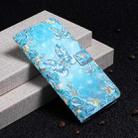 For iPhone 12 mini Oil Embossed 3D Drawing Leather Phone Case(Blue Butterflies) - 7