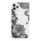 For iPhone 12 Pro Max Oil Embossed 3D Drawing Leather Phone Case(Lace Flower) - 3