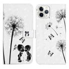 For iPhone 12 Pro Max Oil Embossed 3D Drawing Leather Phone Case(Couple Dandelion) - 1