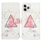For iPhone 12 Pro Max Oil Embossed 3D Drawing Leather Phone Case(Triangular Marble) - 1
