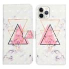 For iPhone 11 Pro Max Oil Embossed 3D Drawing Leather Phone Case(Triangular Marble) - 1