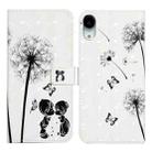 For iPhone XR Oil Embossed 3D Drawing Leather Phone Case(Couple Dandelion) - 1