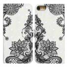 For iPhone 7 / 8 / SE 2022 Oil Embossed 3D Drawing Leather Phone Case(Lace Flower) - 1