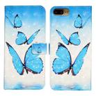 For iPhone 7 Plus / 8 Plus Oil Embossed 3D Drawing Leather Phone Case(3 Butterflies) - 1