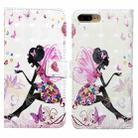 For iPhone 7 Plus / 8 Plus Oil Embossed 3D Drawing Leather Phone Case(Flower Fairy) - 1