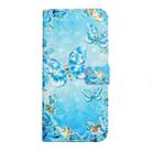 For iPhone 16 Oil Embossed 3D Drawing Leather Phone Case(Blue Butterflies) - 2