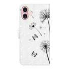 For iPhone 16 Oil Embossed 3D Drawing Leather Phone Case(Couple Dandelion) - 3