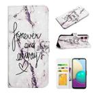 For iPhone 16 Oil Embossed 3D Drawing Leather Phone Case(Words Marble) - 1
